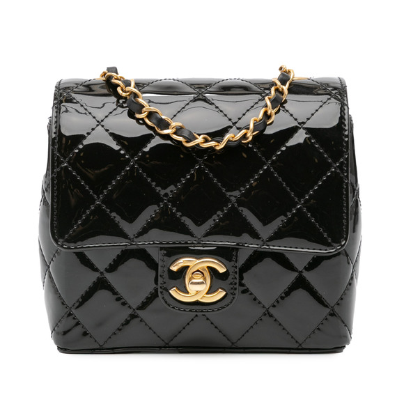 Pre-Loved Chanel Mini Square Classic Patent Single Flap - Picture 1 of 10